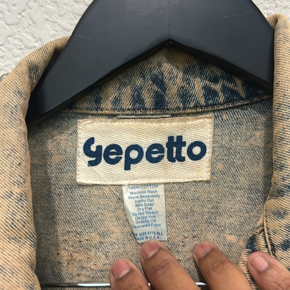 Hand made Texas theme vintage denim jacket size XL - Picture 4 of 11